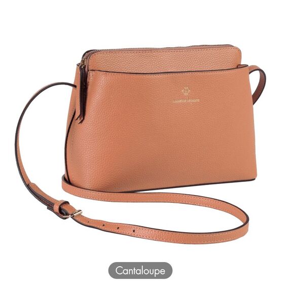 Nanette Lepore NWOT Halsey Multi-Section Crossbody in "Cantelope" Peachy Pink - Picture 1 of 14